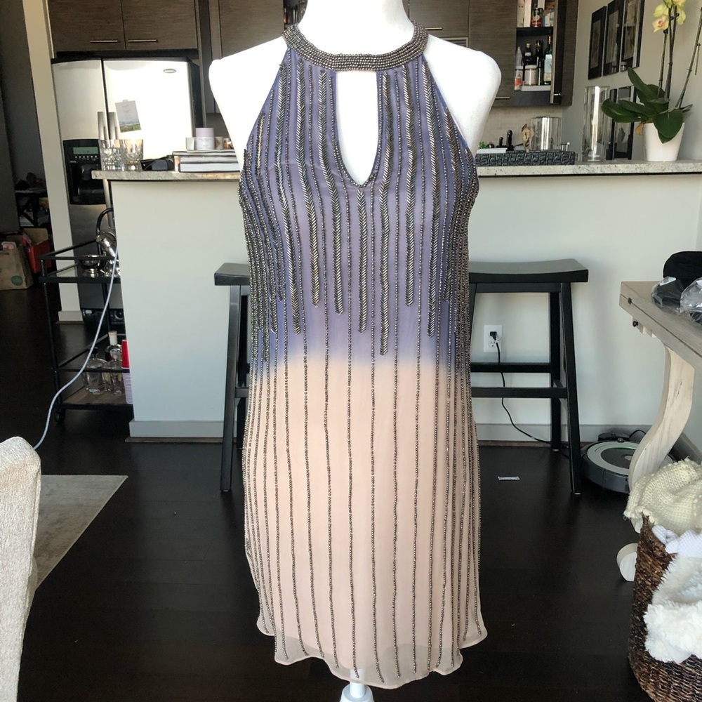 Parker Sansa Bayou Beaded Ombre Silk Dress